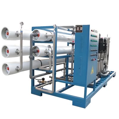 Buon prezzo 98% di rigetto di sale Acqua salata Sistema di osmosi inversa con controllo PLC Siemens S7 in linea
