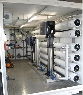 Buon prezzo Steel FRP In-Container Reverse Osmosis Plant for Desalination with 500m3/day Capacity and 380V Power in linea